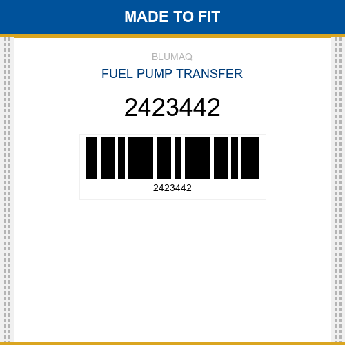 2423442 Fuel pump transfer Made to fit