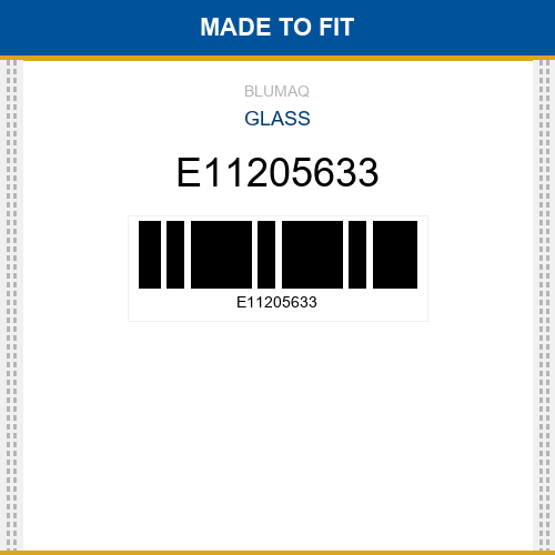 E11205633 Glass Made to fit for VOLVO
