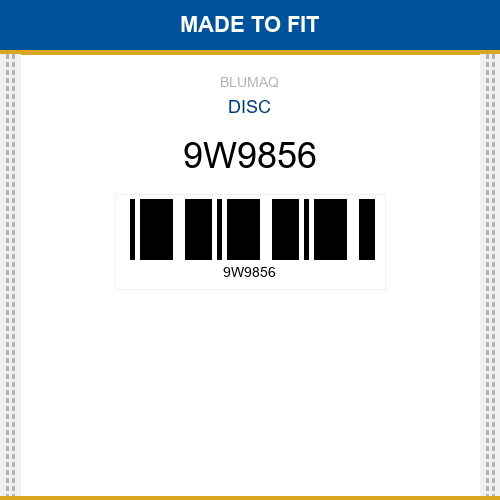 9W9856 Disc Made to fit
