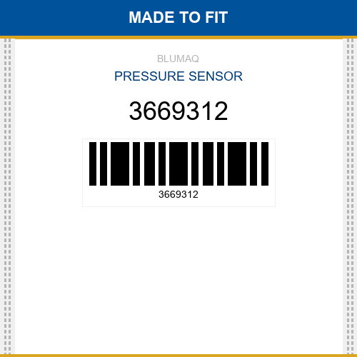 3669312 Pressure sensor Made to fit