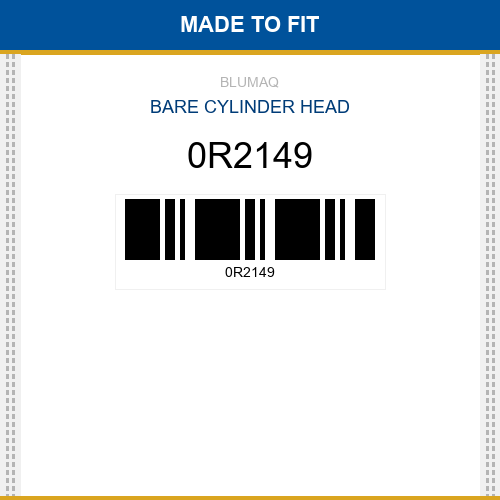 0R2149 Bare cylinder head Made to fit