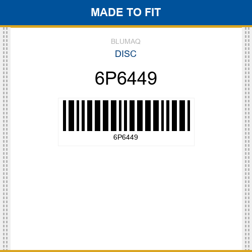6P6449 Disc Made to fit for CATERPILLAR