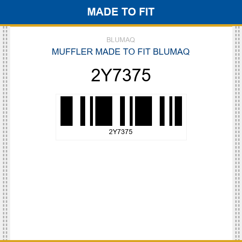 2Y7375 Muffler Made to fit for CATERPILLAR