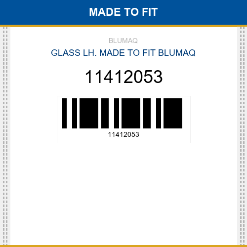 11412053 Glass lh. Made to fit for VOLVO