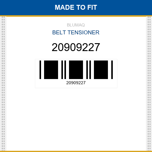 20909227 Belt tensioner Made to fit for VOLVO