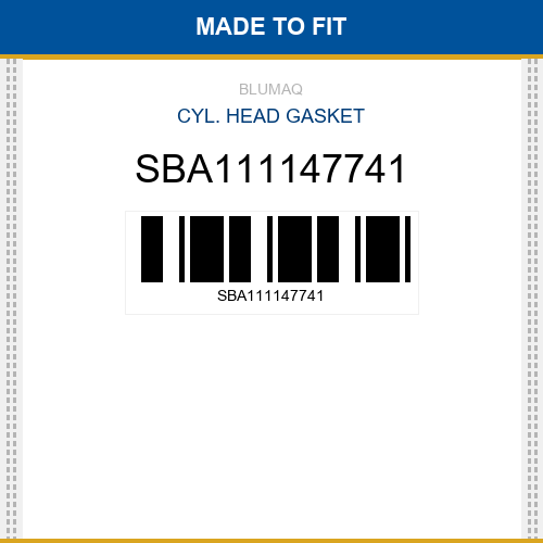 SBA111147741 Cyl. head gasket Made to fit for CASE