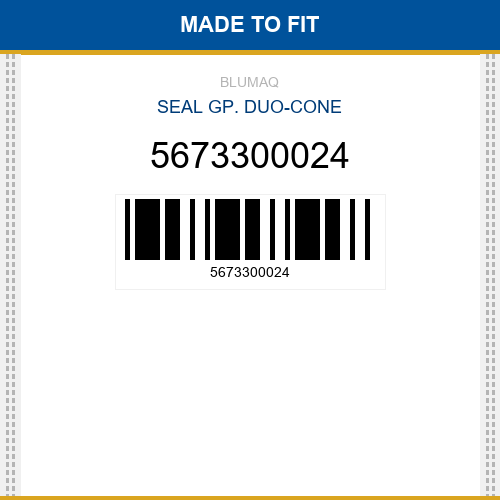 5673300024 Seal gp. duo-cone Made to fit for KOMATSU