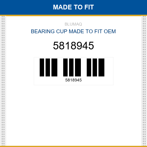 5818945 Bearing cup Made to fit