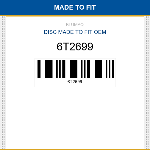 6T2699 Disc Made to fit for CATERPILLAR