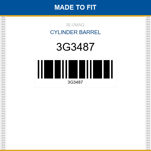 3G3487 Cylinder barrel Made to fit for CATERPILLAR