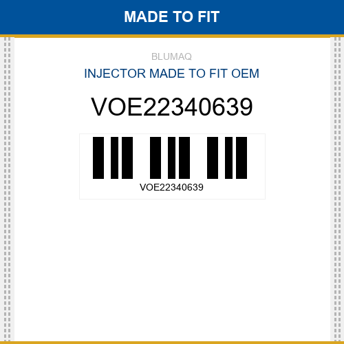 VOE22340639 Injector Made to fit for VOLVO