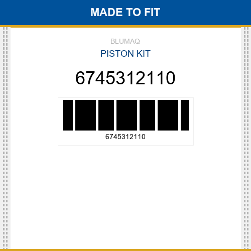 6745312110 Piston kit Made to fit for KOMATSU