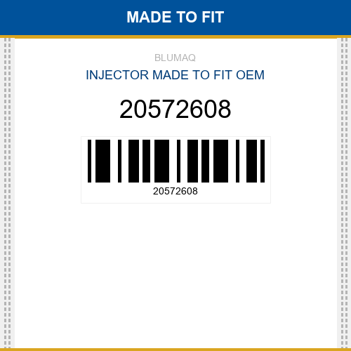 20572608 Injector Made to fit for VOLVO