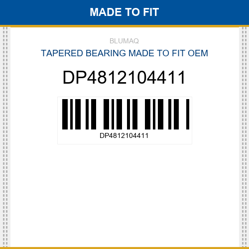 DP4812104411 Tapered bearing Made to fit for DYNAPAC