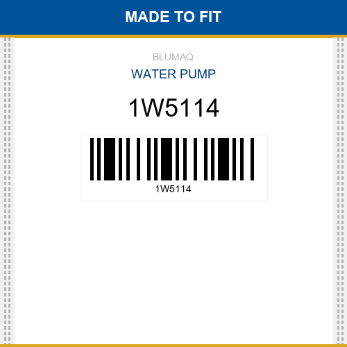 1W5114 Water pump Made to fit