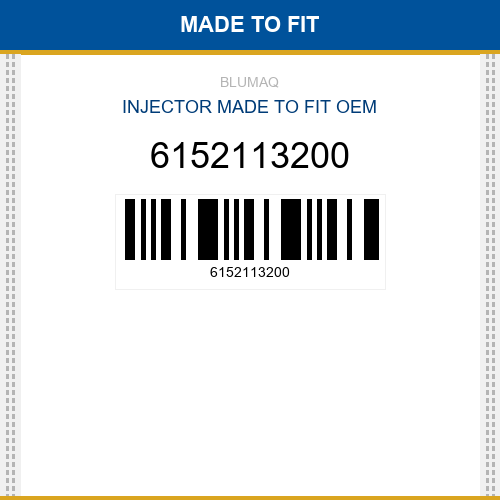 6152113200 Injector Made to fit for KOMATSU