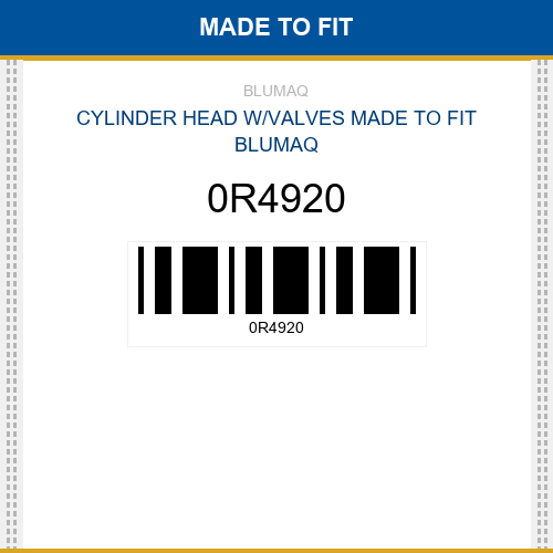 0R4920 Cylinder head w/valves Made to fit for CATERPILLAR