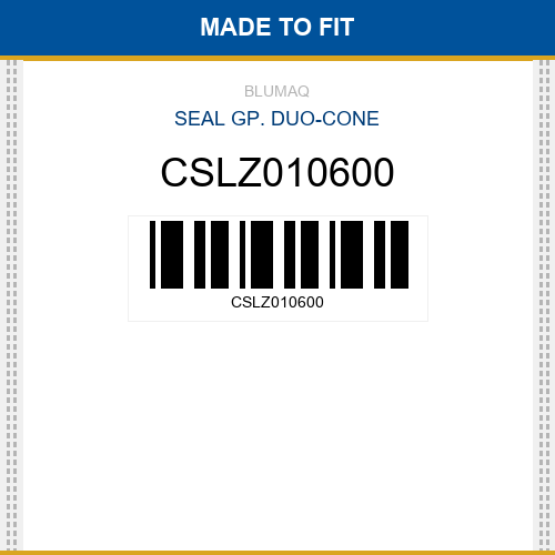 CSLZ010600 Seal gp. duo-cone Made to fit for CASE