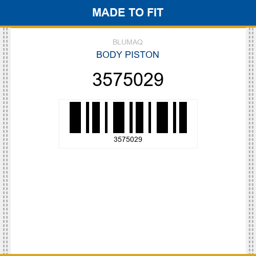 3575029 Body piston Made to fit for CATERPILLAR
