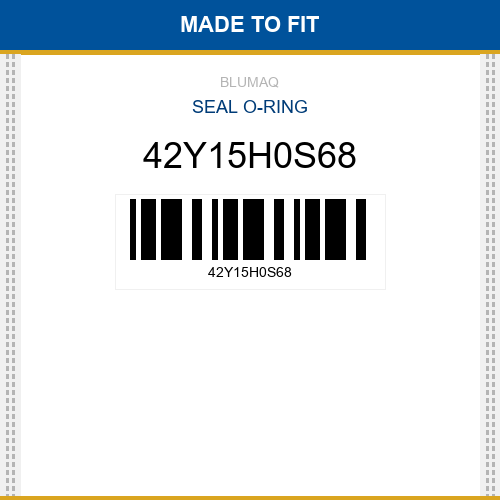 42Y15H0S68 Seal o-ring Made to fit for KOMATSU