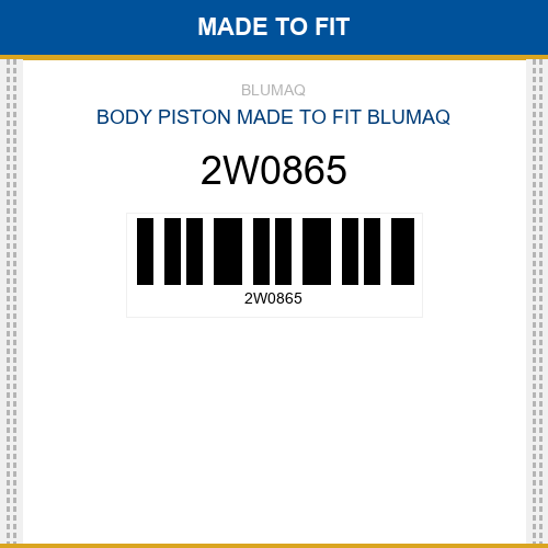 2W0865 Body piston Made to fit for CATERPILLAR