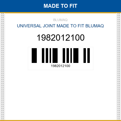 1982012100 Universal joint Made to fit for KOMATSU