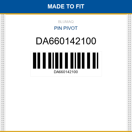 DA660142100 Pin pivot Made to fit for Daewoo - Doosan