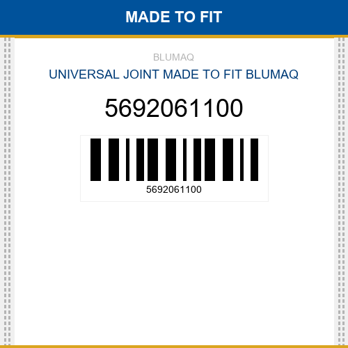 5692061100 Universal joint Made to fit for KOMATSU