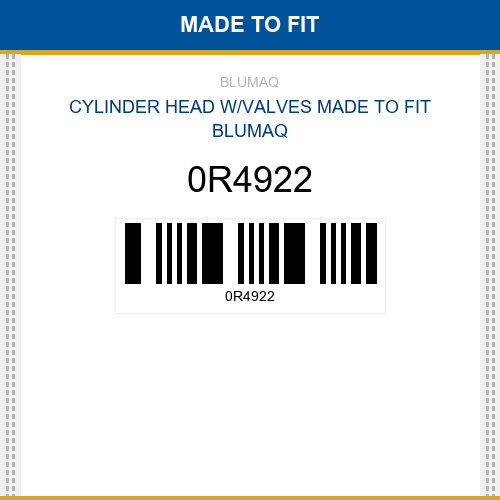 0R4922 Cylinder head w/valves Made to fit for CATERPILLAR