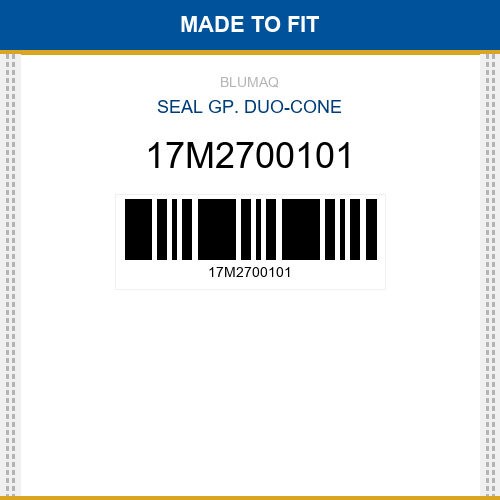 17M2700101 Seal gp. duo-cone Made to fit for KOMATSU