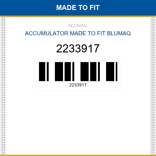2233917 Accumulator Made to fit