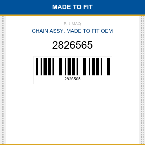 2826565 Chain assy. Made to fit