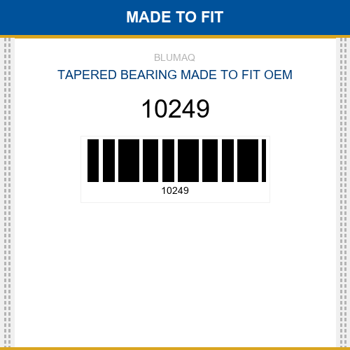 10249 Tapered bearing Made to fit for JOHN DEERE