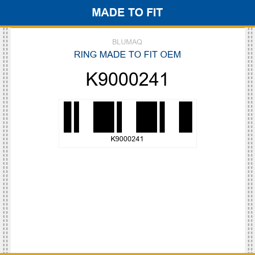 K9000241 Ring Made to fit for Daewoo - Doosan