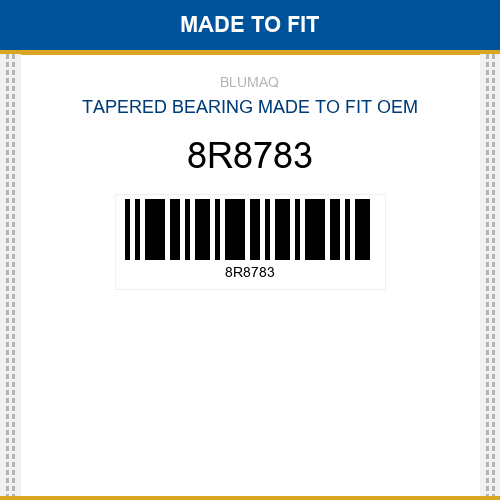 8R8783 Tapered bearing Made to fit for CATERPILLAR