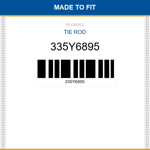 335Y6895 Tie rod Made to fit for JCB