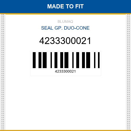 4233300021 Seal gp. duo-cone Made to fit for KOMATSU