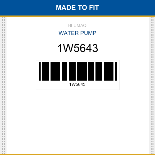 1W5643 Water pump Made to fit