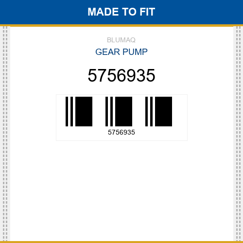 5756935 Gear pump Made to fit