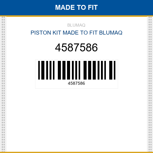 4587586 Piston kit Made to fit