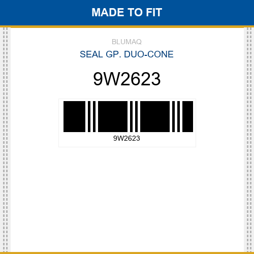 9W2623 Seal gp. duo-cone Made to fit