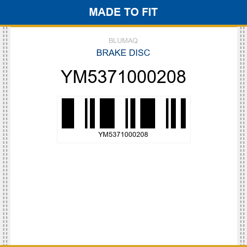 YM5371000208 Brake disc Made to fit for YANMAR