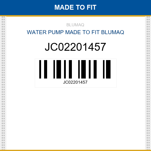 JC02201457 Water pump Made to fit for JCB
