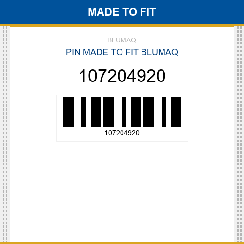 107204920 Pin Made to fit for VOLVO
