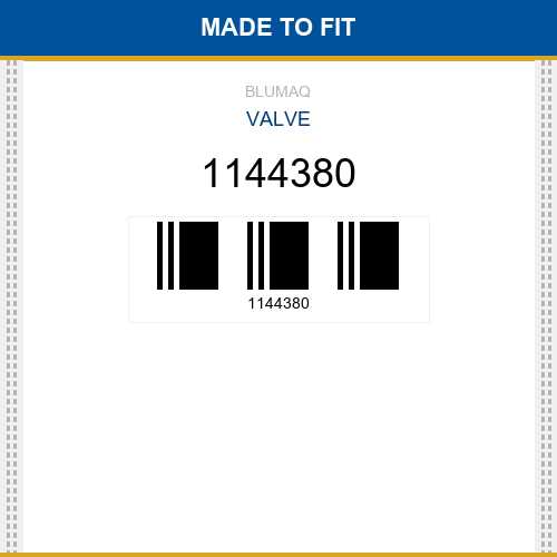 1144380 Valve Made to fit