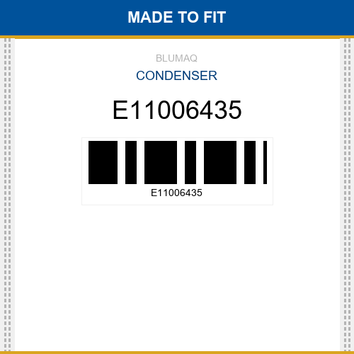 E11006435 Condenser Made to fit for VOLVO