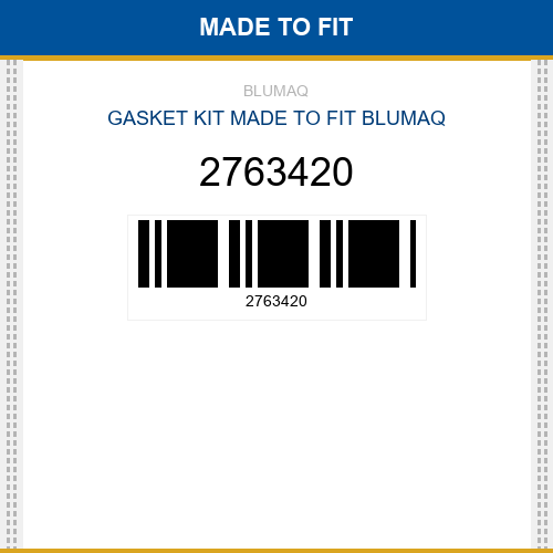 2763420 Gasket kit Made to fit for CATERPILLAR