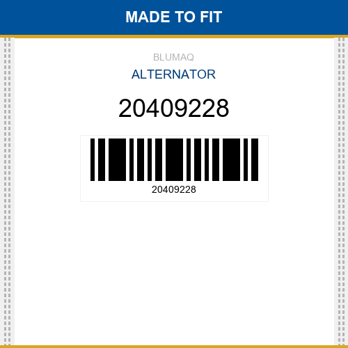 20409228 Alternator Made to fit for VOLVO