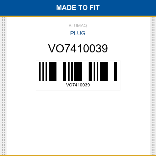 VO7410039 Plug Made to fit for VOLVO