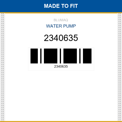 2340635 Water pump Made to fit for CATERPILLAR